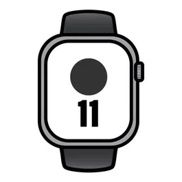 Apple Watch Series 11 GPS 46mm Gris Espacial Correa Deportiva Negra M/L MEV44QL/A